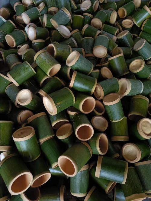 源头厂家批发新鲜竹子竹制圆形竹筒奶茶杯圆形竹筒蛋糕杯